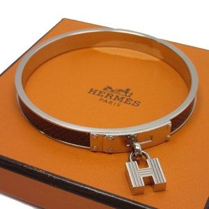 Authentic Hermes Brown Lizard Kelly H silver
